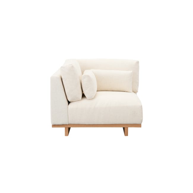 Miu Large Corner Extended Lounge Sofa - 15 - Cream-colored sofa, minimalist design, soft cushions, modern decor, cozy