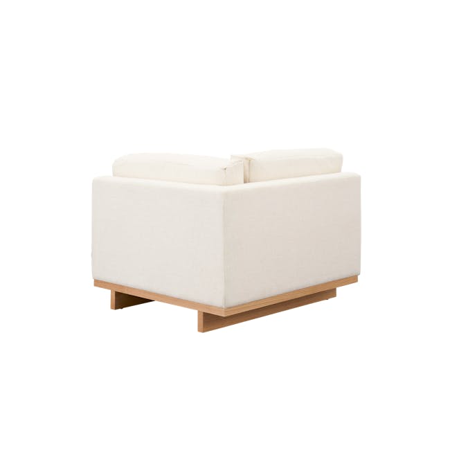 Miu Large Corner Extended Lounge Sofa - 23 - Cream-colored sofa, minimalist design, light wood legs, modern decor, cozy
