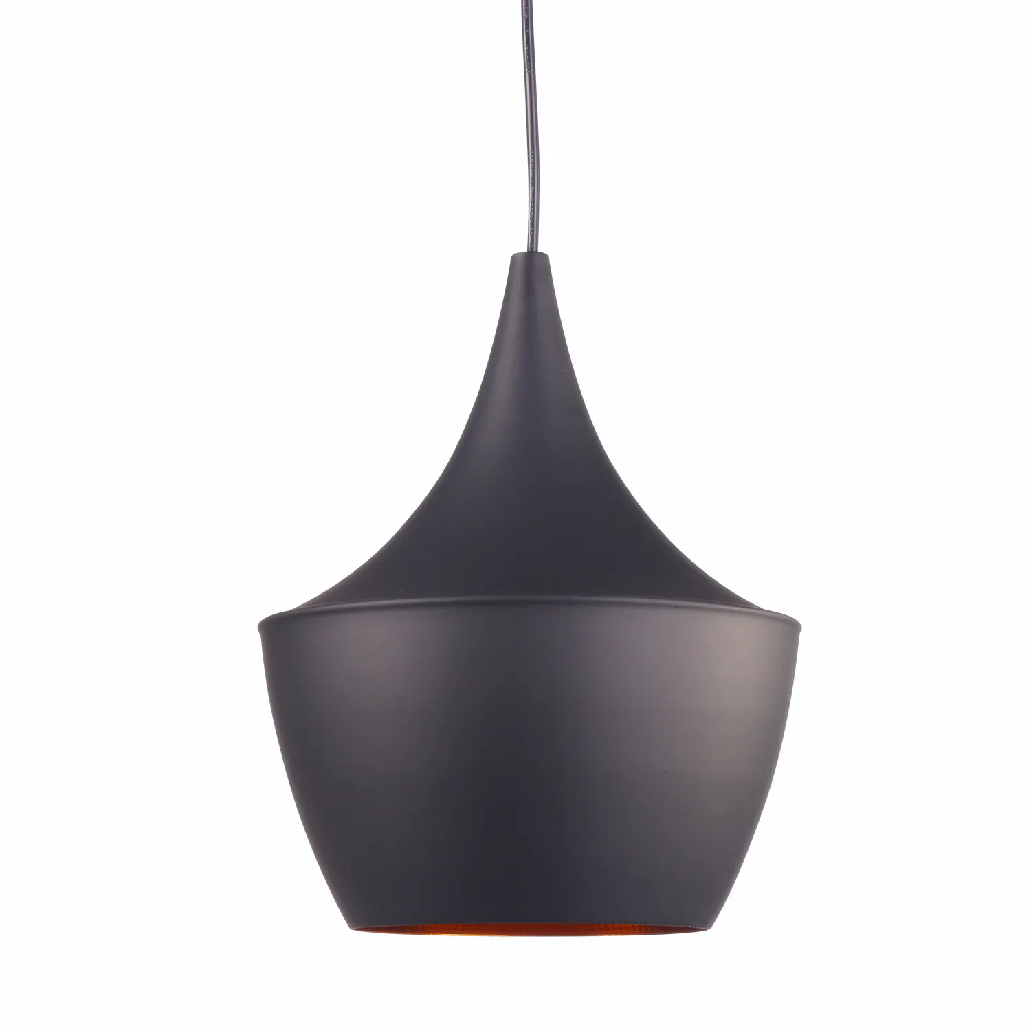 (As-is) Sven Bell Pendant Lamp - Black - 9 - Modern pendant light, sleek design, matte black finish, elegant shape