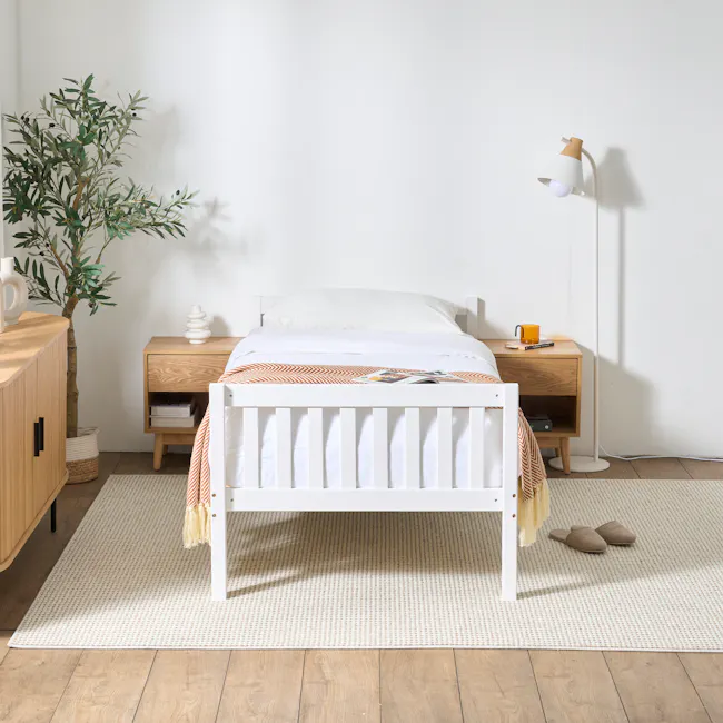 Miko Single Bed - White - 3