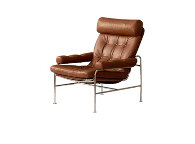 Boni Lounge Chair - Brown (Faux Leather)