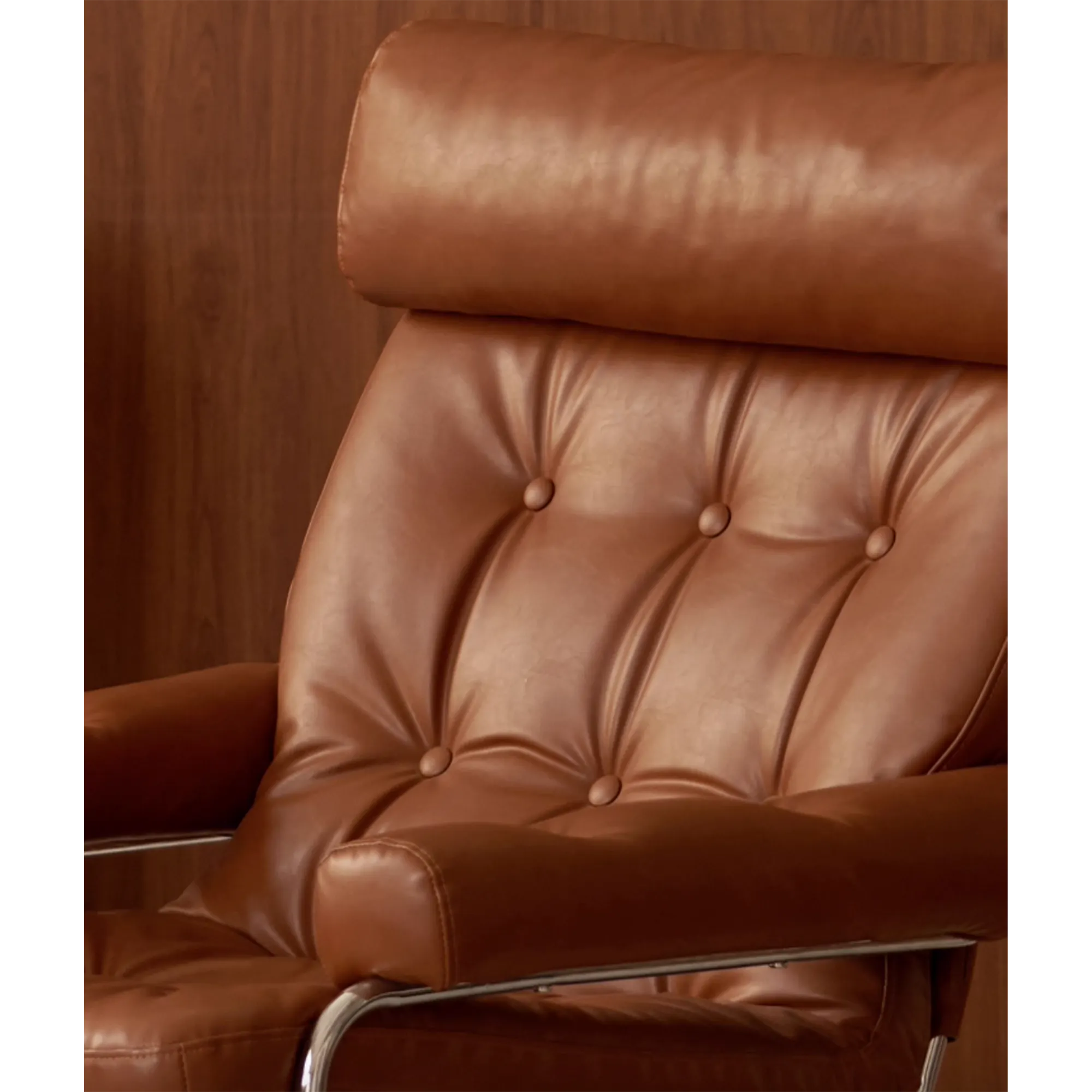 Boni Lounge Chair - Brown (Faux Leather) - 10