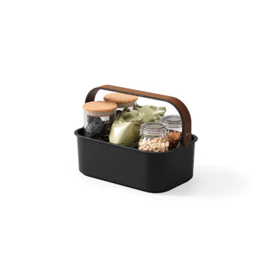 Bellwood Medium Storage Organiser - Black, Walnut