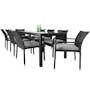 Geneva Outdoor Dining Set with 8 Chair - Grey Cushion - 0