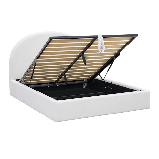 Aspen Single Storage Bed - Cloud White - 7