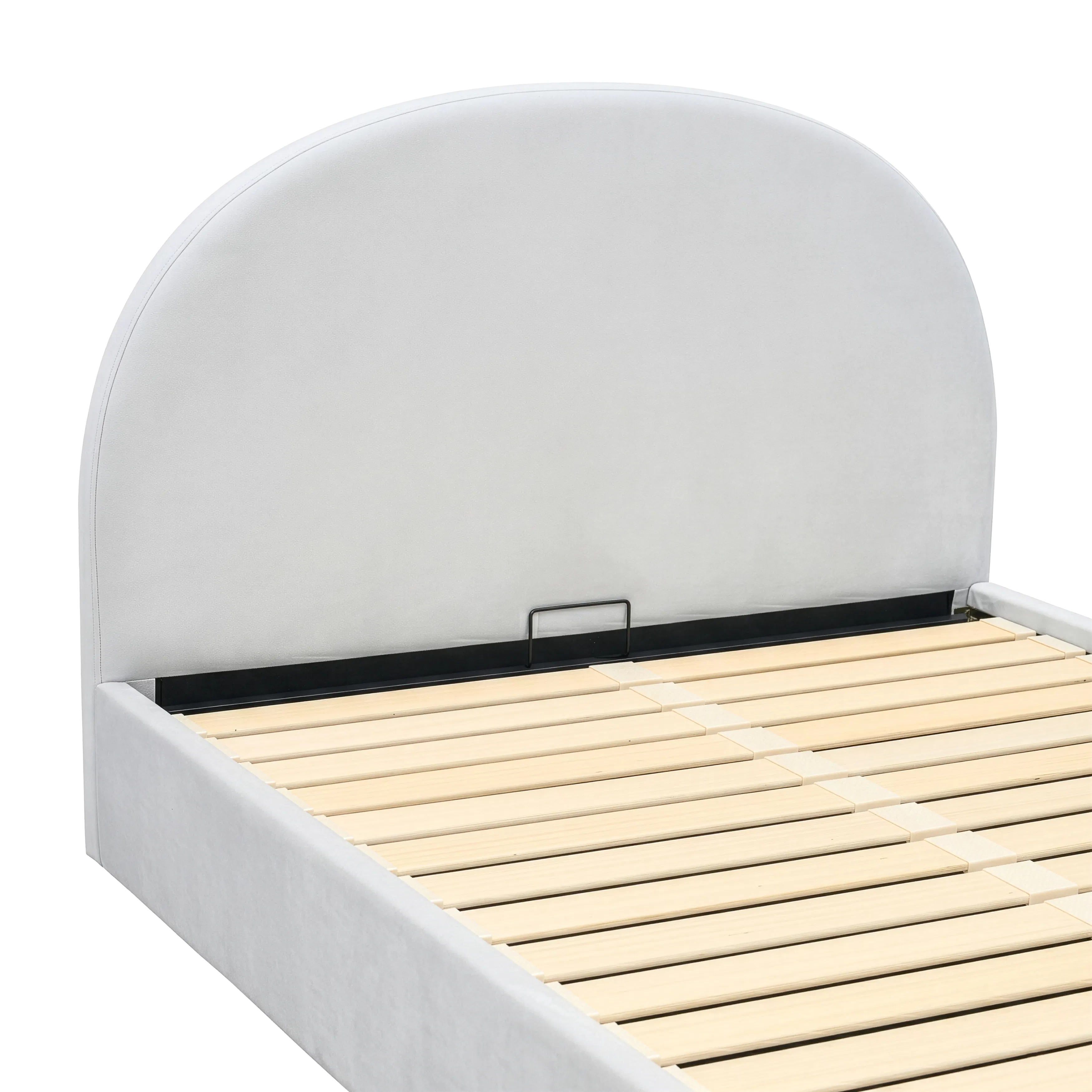 Aspen Single Storage Bed - Cloud White - 9