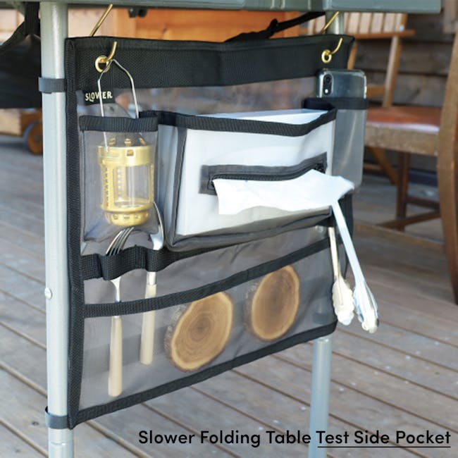 Slower Foster Foldable Table Side Pocket - Black (3 Sizes) - 2