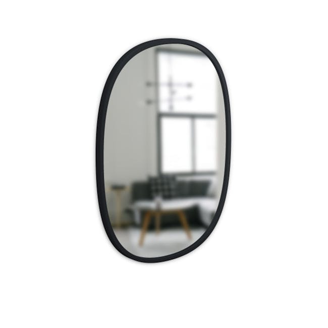 Hub Oval Mirror 46 x 61 cm - Black - 4