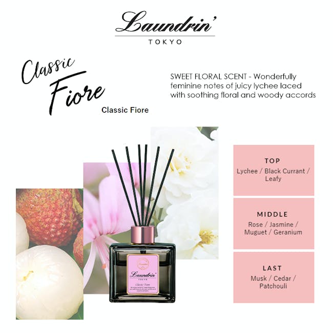 Laundrin Premium Perfume Room Diffuser 80ml - Classic Fiore - 1