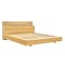 Akira Queen Storage Platform Bed with 2 Kyoto Single Shelf Bedside Tables in Oak - 5