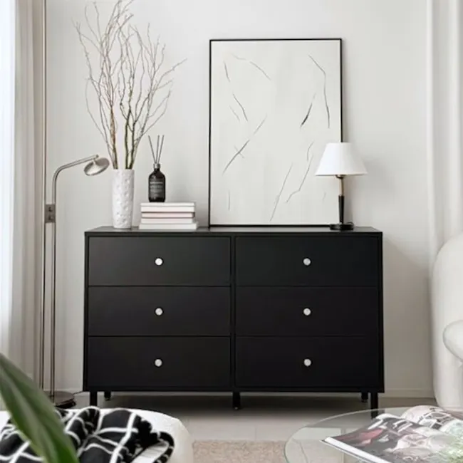 Seek 3 Drawer Chest 1.2m - Black - 2