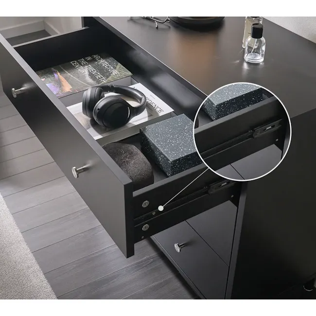 Seek 3 Drawer Chest 1.2m - Black - 7