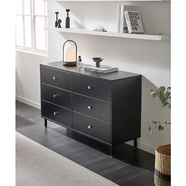 Seek 3 Drawer Chest 1.2m - Black - 12