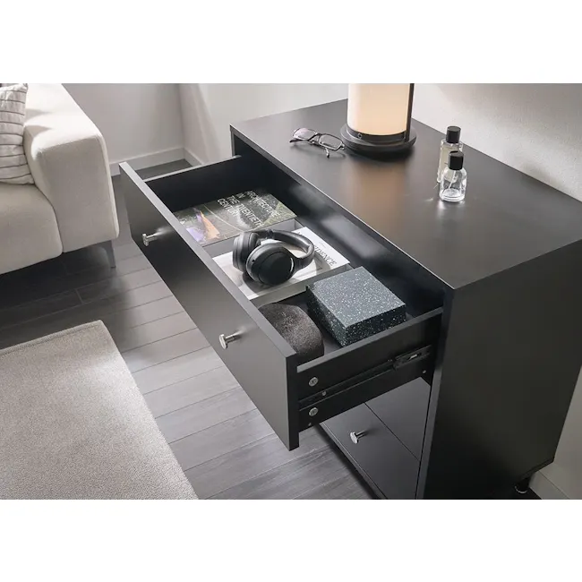 Seek 3 Drawer Chest 1.2m - Black - 6