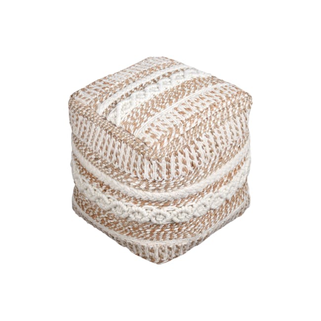 Mihao Wool Jute Pouf - 1
