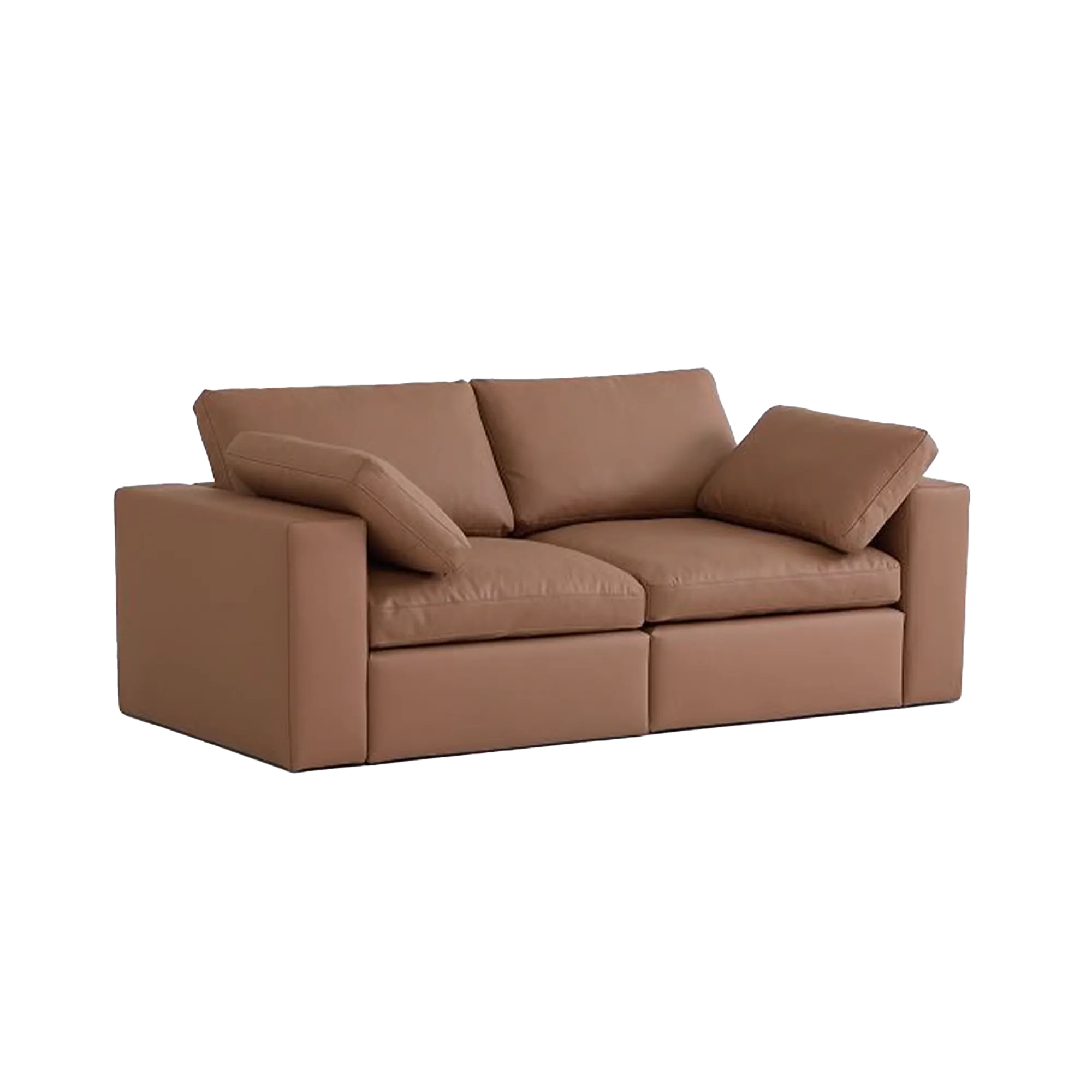 Raye 3 Seater Sofa - Camel Tan (Faux Leather)