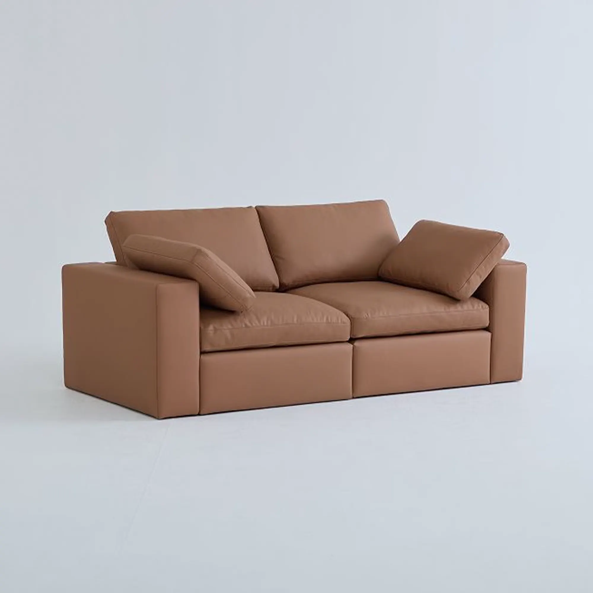 Raye 3 Seater Sofa - Camel Tan (Faux Leather) - 7