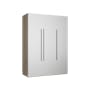 Lucca 3 Door Wardrobe 8 - Matte White, White Oak - 2