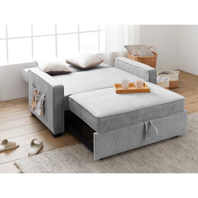 Arturo 2 Seater Sofa Bed - Pigeon Grey - 1