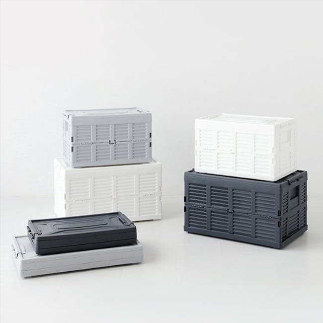 Kono Foldable Storage Basket 18L - Duo Grey - 7