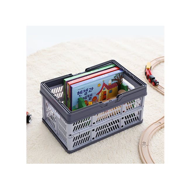 Kono Foldable Storage Basket 18L - Duo Grey - 2