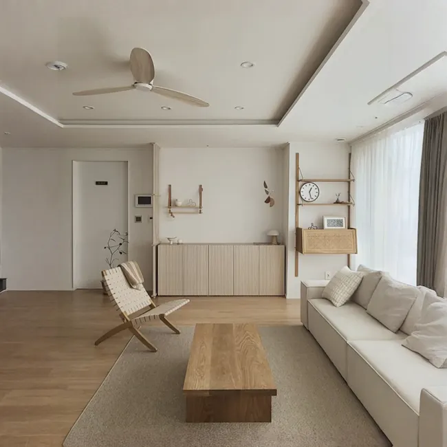 Heidi Cabinet 0.8m - Oak - 5 - Wooden living room, minimalist design, modern decor, neutral color palette, cozy atmosphere