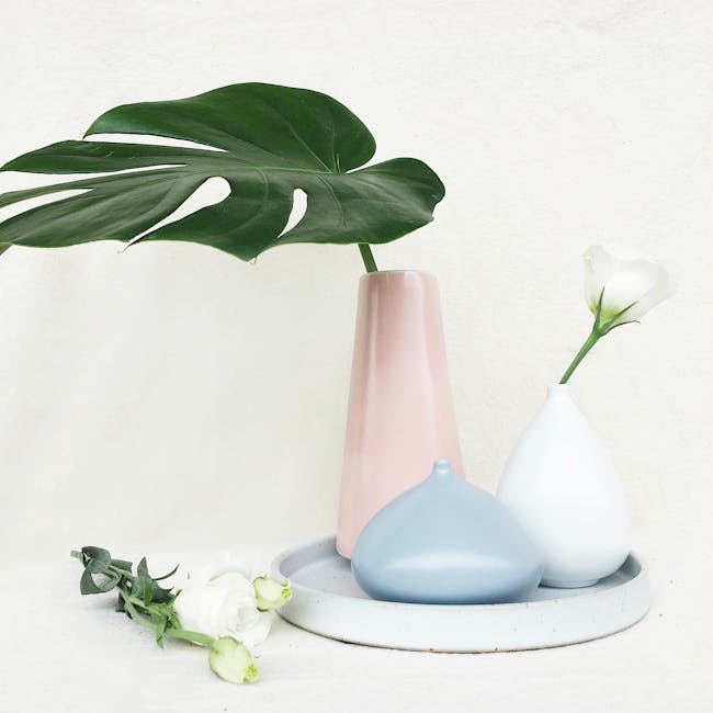 Nordic Matte Vase Water Drop - White - 2