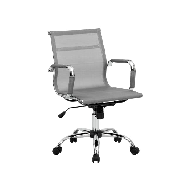 Elias Mid Back Mesh Office Chair - Grey - 6
