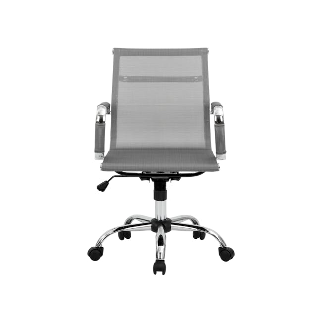 Elias Mid Back Mesh Office Chair - Grey - 0