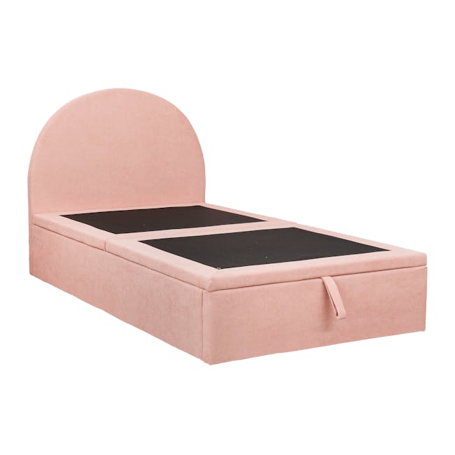 Aspen Super Single Storage Bed - Blush - 5 - Soft, cushioned, upholstered, beige, tufted, padded, plush, cozy, inviting