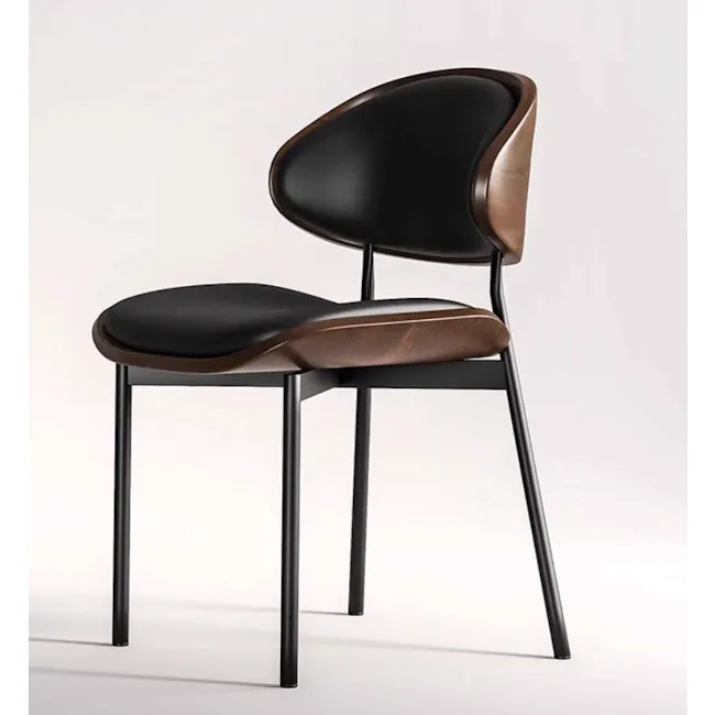 Edson Dining Chair - Black (Faux Leather) - 4