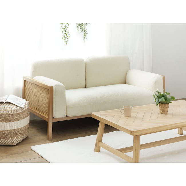 Willow 3 Seater Sofa - White Boucle - 1