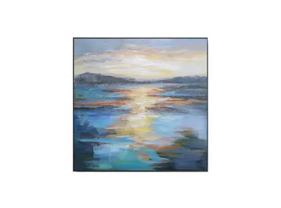Golden Tides 3D Textured Painting 100 x 100 cm