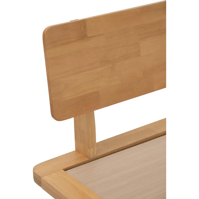 Agnes Wooden Platform Queen Bed - Oak - 11