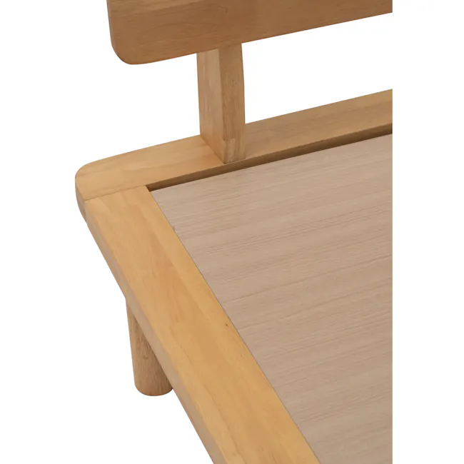 Agnes Wooden Platform Queen Bed - Oak - 12