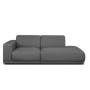 Milan 3 Seater Extended Sofa - Smokey Grey (Faux Leather) - 4