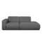 Milan 3 Seater Extended Sofa - Smokey Grey (Faux Leather)