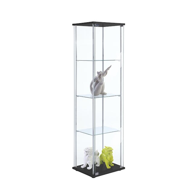 Haider Glass Cabinet 0.4m - Black - 4