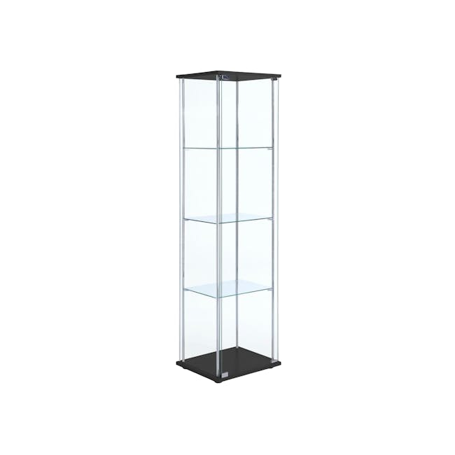 Haider Glass Cabinet 0.4m - Black - 0