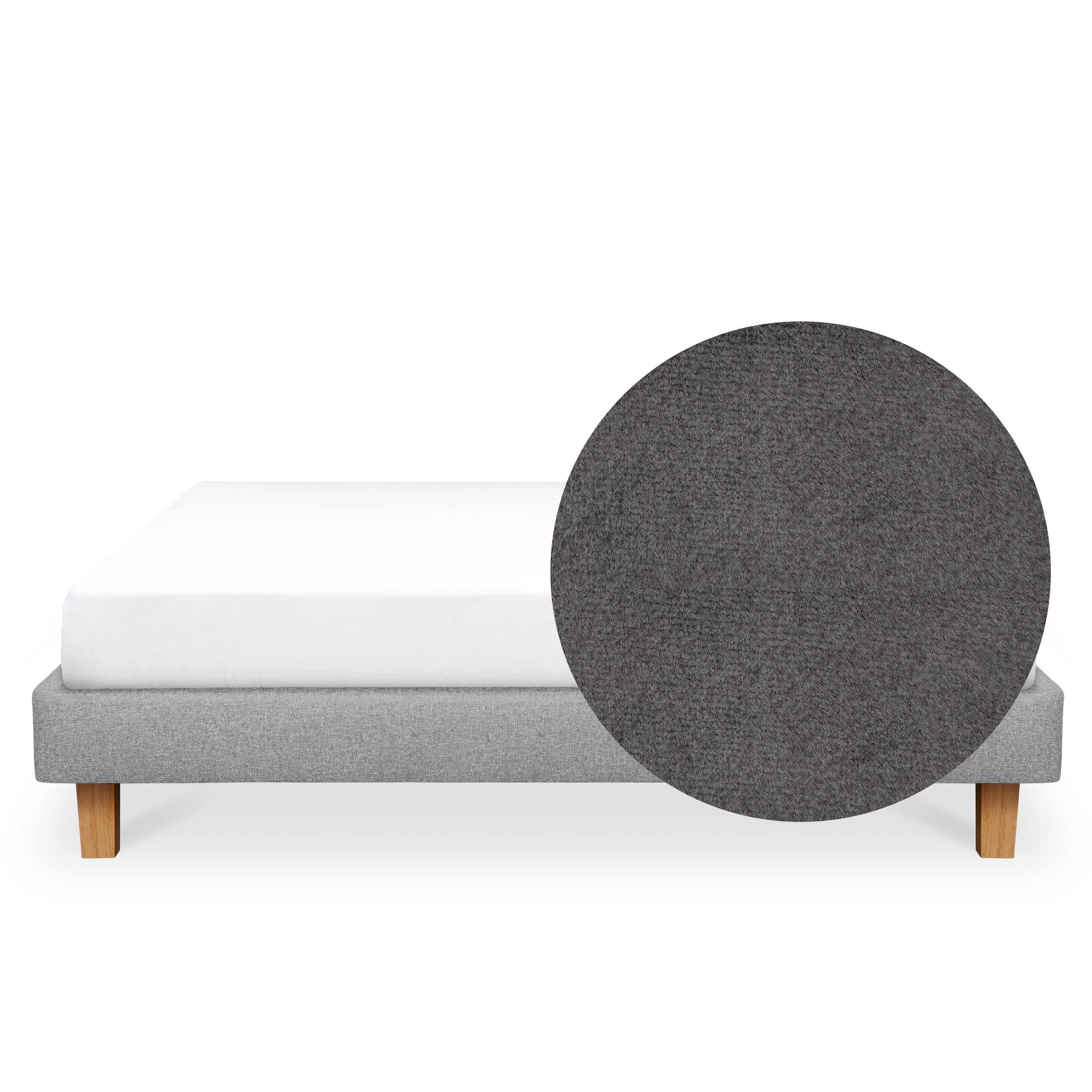 ESSENTIALS King Divan Bed - Shadow Grey (Pet Friendly)