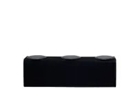 Athena 3 Seater Foldable Bench 1.5m - Black