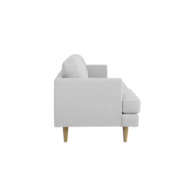 Soma 3 Seater Sofa with Soma 2 Seater Sofa - Silver (Scratch Resistant) - 7 - Modern minimalist chair, light gray fabric