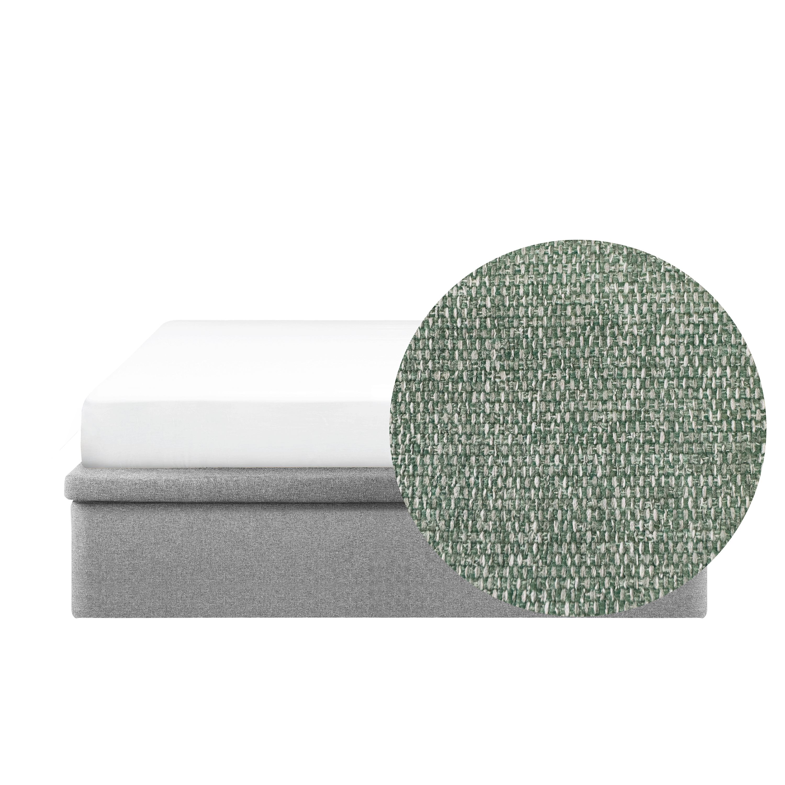 ESSENTIALS Queen Storage Bed - Forest (Eco Clean Fabric)