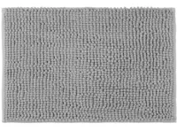 Cora Chenille Big Bath Mat - Light Grey