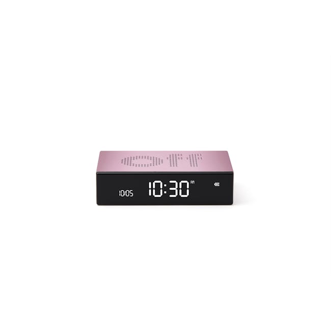 Lexon Flip Premium Reversible Lcd Alarm Clock (Light Pink) - 2