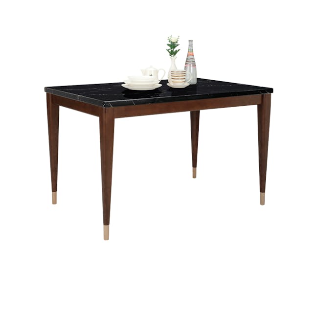Persis Dining Table 1.2m - Black, Walnut - 2