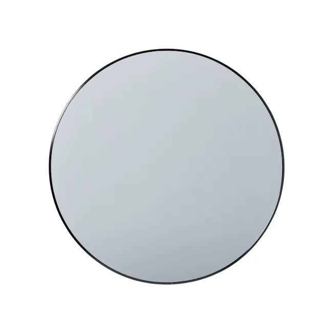 Loru Round Wall Mirror 80cm - Black - 1