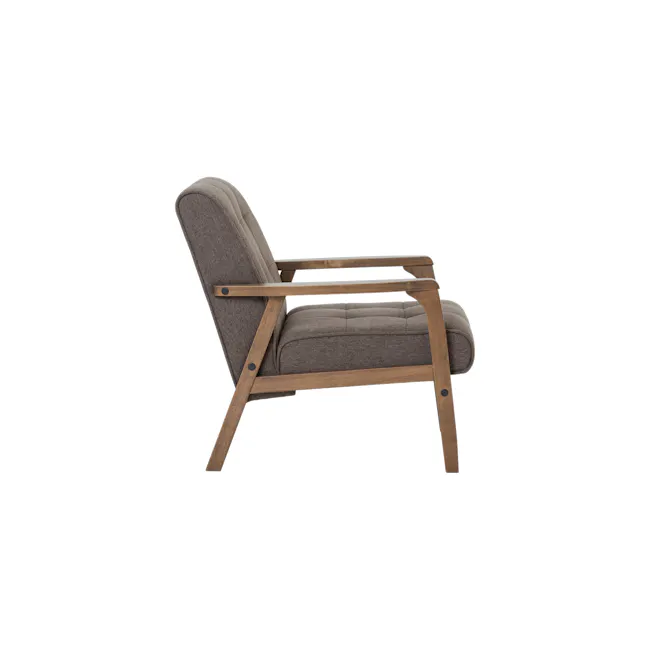 Tucson 3 Seater Sofa with Tucson Armchair - Cocoa, Chestnut (Fabric) - 19 - modern wooden chair, gray upholstered seat
