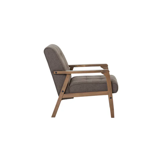 Tucson 3 Seater Sofa with Tucson Armchair - Cocoa, Chestnut (Fabric) - 20 - modern wooden chair, gray upholstered seat