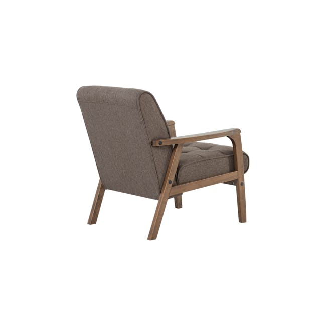 Tucson 3 Seater Sofa with Tucson Armchair - Cocoa, Chestnut (Fabric) - 21 - Armchair, modern design, wooden frame, cushioned